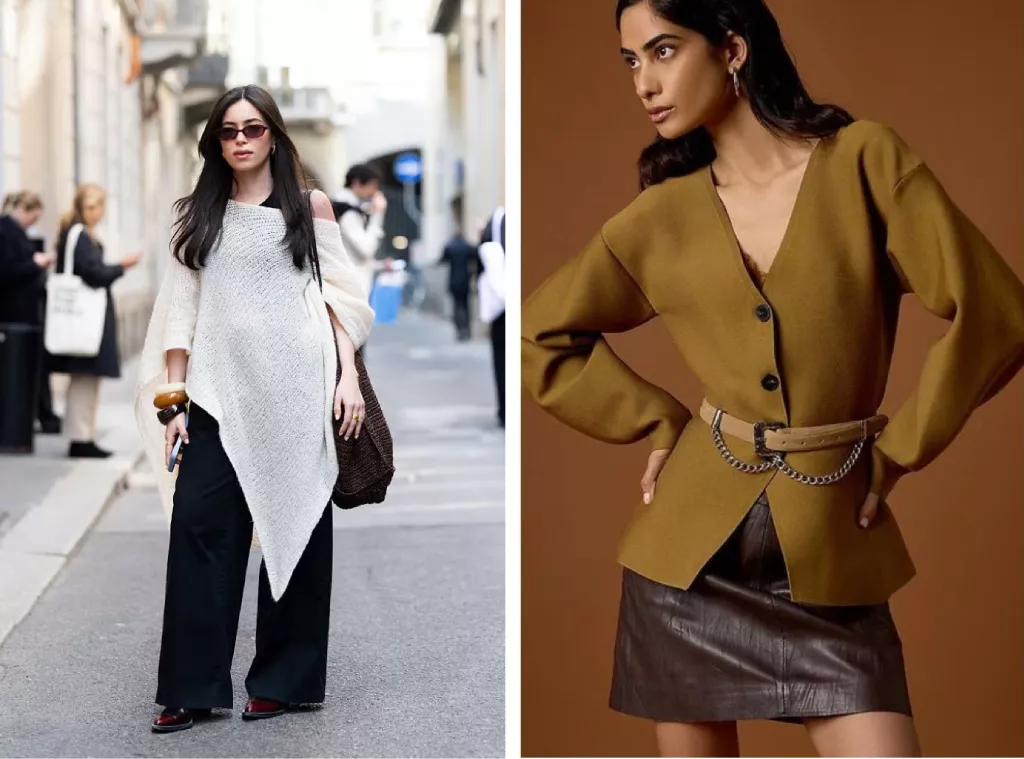 Draped Assymetric (left) & Hourglass Cardigan (right) | Glamour | LYST