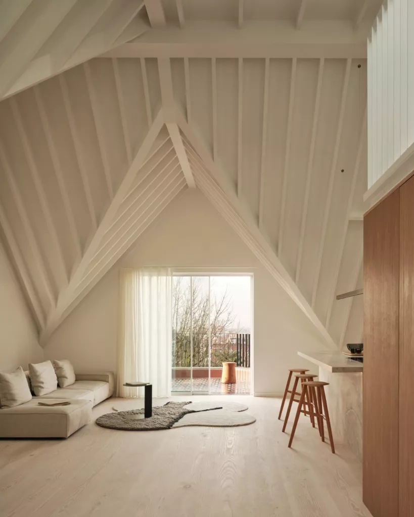 Exposed Oak flooring in Vaulting Loft by Mata Architects, Hampstead | Dezeen