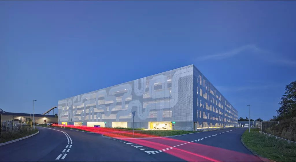 Exterior View of Parking Block | CEBRA