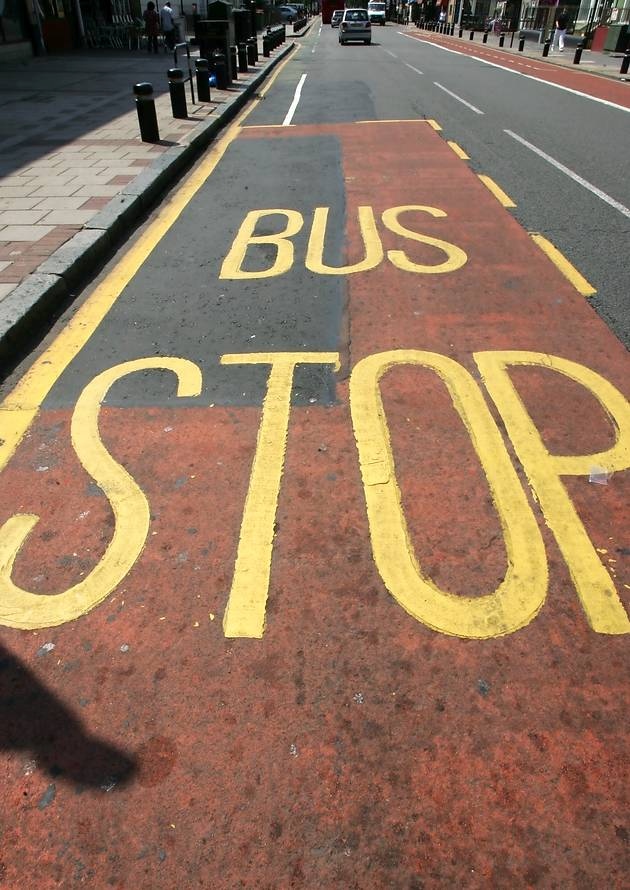 Marked Spot for Bus