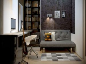 Home Office Ideas Using Minimalist Design To Save Space And Budget intended for Home Office With Couch - Design Decor