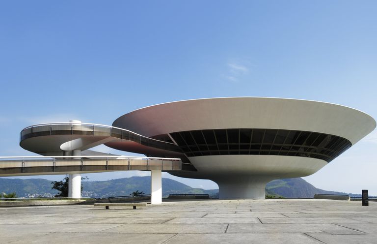 Niemeyer Museum of Contemporary Arts in Niterói, Rio de Janeiro, Brazil. Oscar Niemeyer