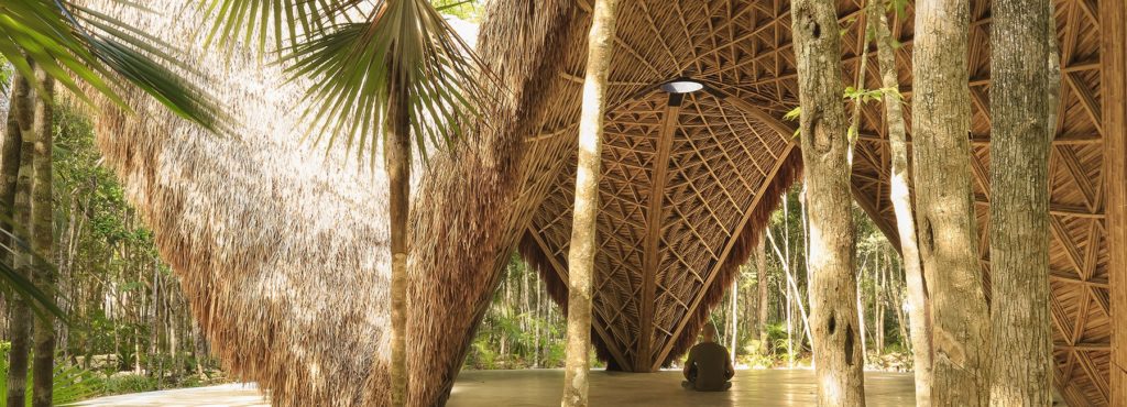 Amazing bamboo yoga pavilion by CO-LAB Design Office