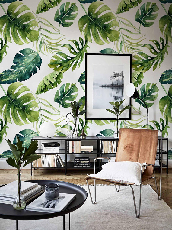 Leafy Wallpapers in Interior design
