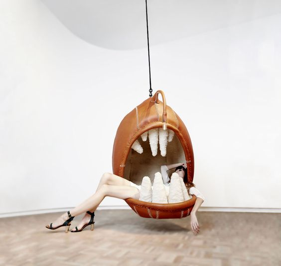 Monstera Deliciosa_Hanging animal chairs_Cape town, South Africa_Porky Hefer_Design Miami 2015_Retrieved from boredpanda